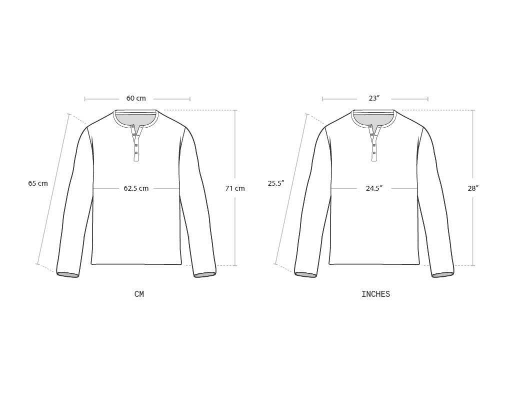 Size guide for XL